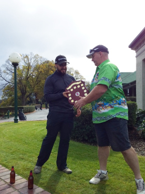 Rob and Matt and trophy