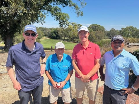 Targe and Brendon (this week's winners) with Raj (Pro-Pin Jackpot winner) and Neil (nearly Pro-pin Jackpot winner